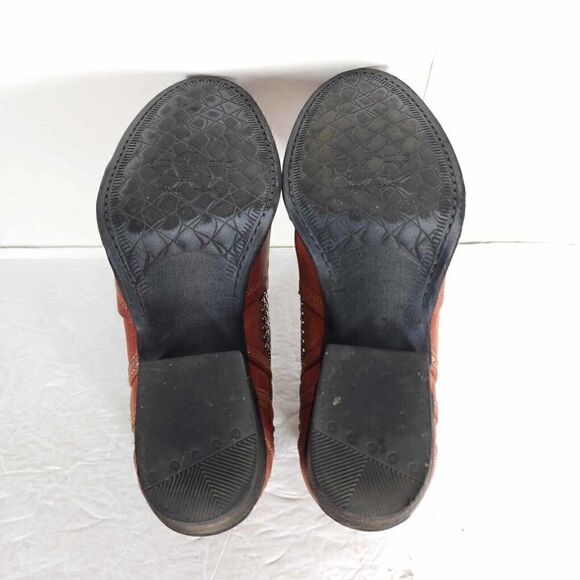 Corral Circle G Womens US7,5M Leather Orange Distressed Western Studded Booties - Picture 11 of 13